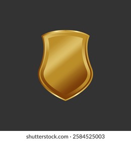Golden Shield Vector Logo Templates Emblem Stock Vector