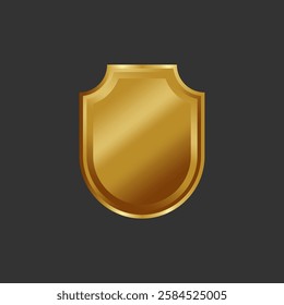Golden Shield Vector Logo Templates Emblem Stock Vector