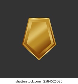 Golden Shield Vector Logo Templates Emblem Stock Vector