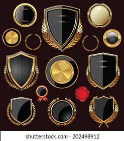 Golden Shields, labels and laurels, black edition