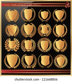 Golden Shields and laurel wreath collection