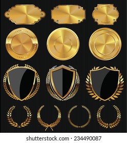 Golden shields, laurels and medals collection