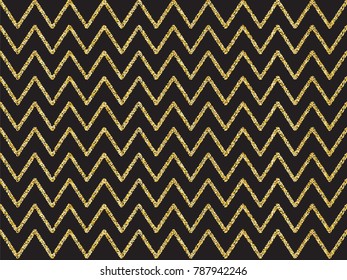 Golden shimmer wave pattern wallpaper. Vector luxury Christmas illustration gold foil. Wedding background modern banner. Confetti shine backdrop.