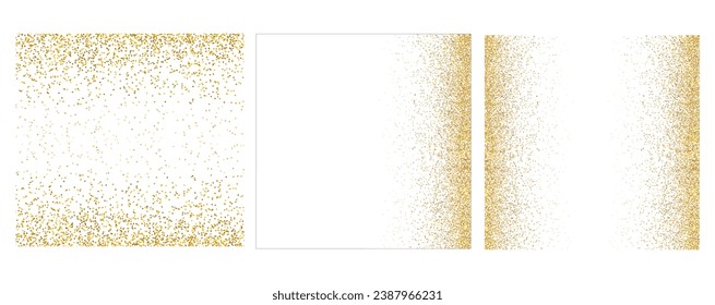 golden shimmering glitter explosion square background frame