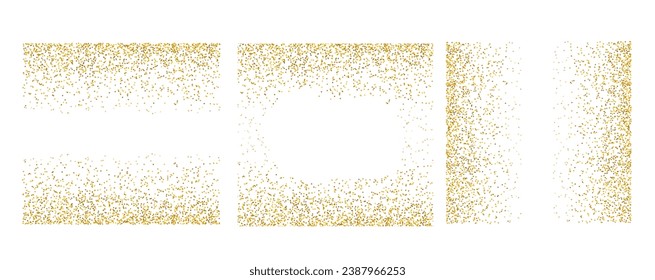 goldschimmernde Glitterexplosion quadratischer Hintergrund-Set