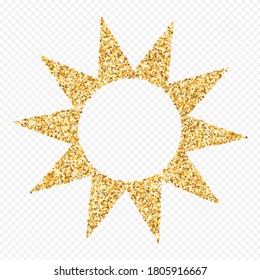 Golden Shine Abstract Transparent Background. Holiday Polka Wallpaper. Yellow Circle Light Banner. Sequin Bright Design.