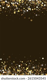 Golden Shine Abstract Vector Luxury Background. Bridal Sparkle Card. Yellow Dot Holiday Texture. Confetti Christmas Design.
