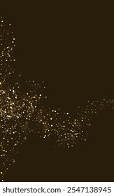 Golden Shine Christmas Vector Luxury Background. Anniversary Circle Texture. Gold Glow Effect Wallpaper. Round Abstract Banner.