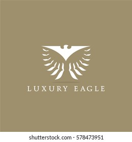 Golden Shine Eagle logo vector.