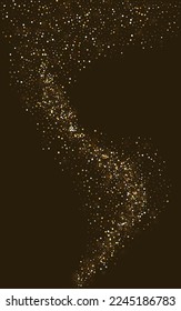 Golden Shine Festive Vector Luxury Background. Abstract Rain Card. Gold Circle Christmas Invitation. Dot Effect Pattern.