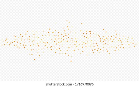 Golden Shine Glamour Transparent Background. Modern Splash Postcard. Yellow Sparkle Golden Wallpaper. Rain Bright Pattern.