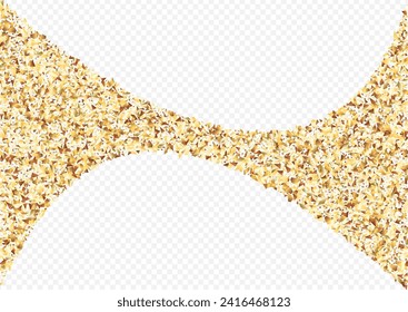 Golden Shine Glamour Transparent Background. Light Sequins Texture. Yellow Sparkle Shiny Background. Glitter Festive Backdrop.