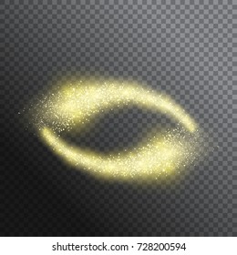 Golden shine particles.