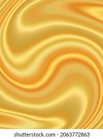 Golden shining abstract background. Shiny, metallic waves and lines pattern. Curved design for wallpaper, textile, wrapping, banner, poster, cover
