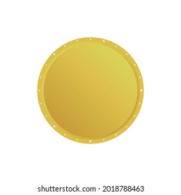 Golden shining circle. Vector illustration
