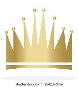 golden shining crown graphic vector