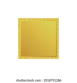 Golden shining square. Vector illustration