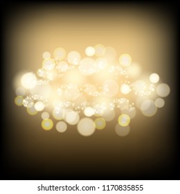 golden shiny abstract bokeh background vector illustrations
