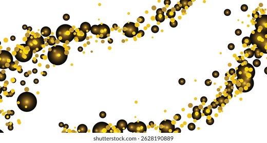 Golden shiny Abstract Vector Transparent Background. Luxury Dust Invitation. Yellow Sparkle Rich Texture. Glow Isolated Pattern.