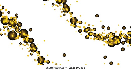 Golden shiny Abstract Vector Transparent Background. Luxury Dust Invitation. Yellow Sparkle Rich Texture. Glow Isolated Pattern.