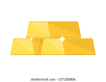 Golden shiny bars vector design illustration isolated on white background