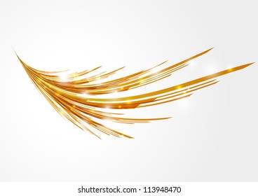 Golden shiny element for your design