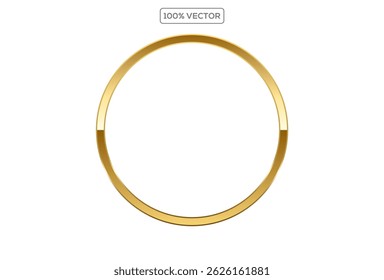 Golden shiny frame set isolated on transparent background 1