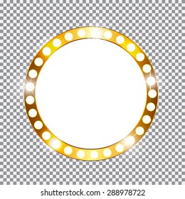 Golden Shiny Frame Vector Illustration