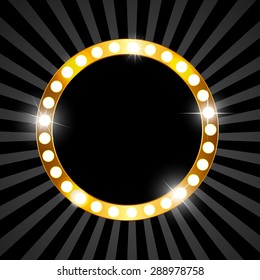 Golden Shiny Frame Vector Illustration