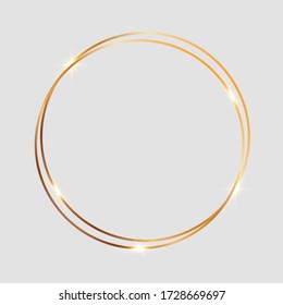 golden circle images stock photos vectors shutterstock https www shutterstock com image vector golden shiny glowing thin round frame 1728669697