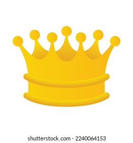 Golden Shiny Gradient Crown Vectorart