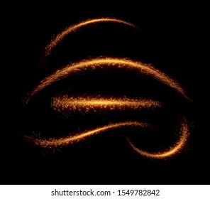 Golden shiny lines decoration elements collection. Vcctor background eps10.