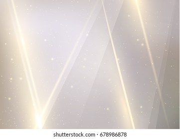 Golden shiny lines vector neutral background. EPS10