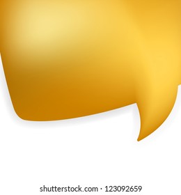 Golden shiny modern speech bubble. EPS 8 vector file included