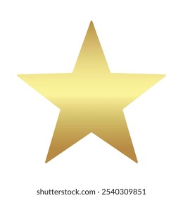 Golden shiny single star vector isolated on white background. christmas star decoration. Golden xmas star. Customer product rating review flat icon for apps and websites, vector. Star rating.