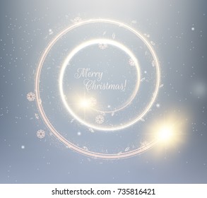 Golden shiny spiral with dust trail star vector background. EPS10