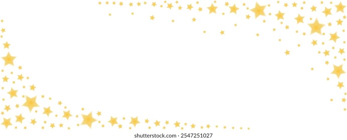 Golden shiny stars with aura , sparkling Christmas confetti banner with frame Shimmering beautiful abstract template. Glowing vector invitation template.