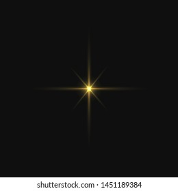 golden shiny stars on a dark background