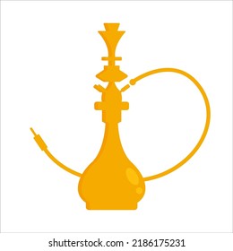 Golden Shisha vector illustration logo icon clipart	