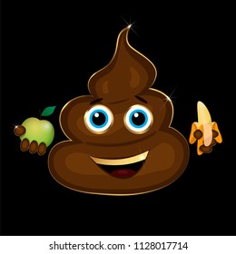 Golden shit. Vector illustration.