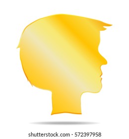 golden silhouette of the head