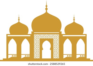 Golden Silhouette Vector Icon Set