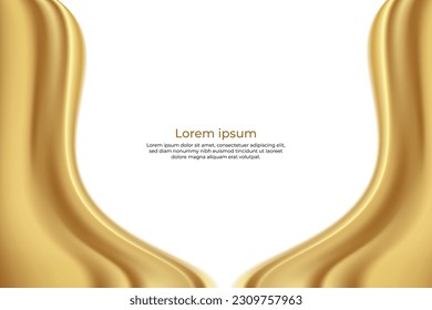 golden silk cloth background with luxury concept.
