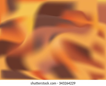 Golden silk waves vector illustration. Abstract background.
