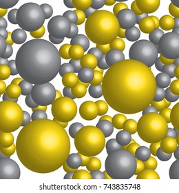 Golden and Silver Balls Seamless Pattern