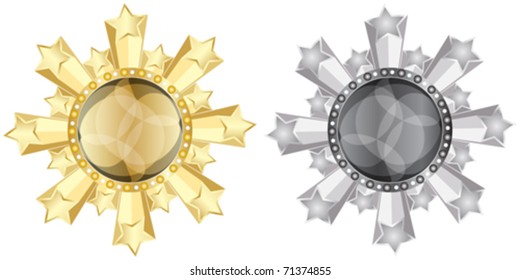golden and silver banner
