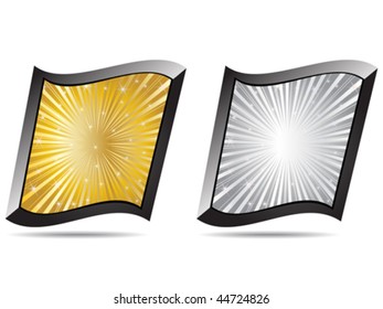 golden and silver buttons