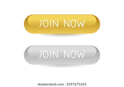 Golden and silver CTA button: Join now.