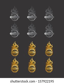 golden silver fire label pack