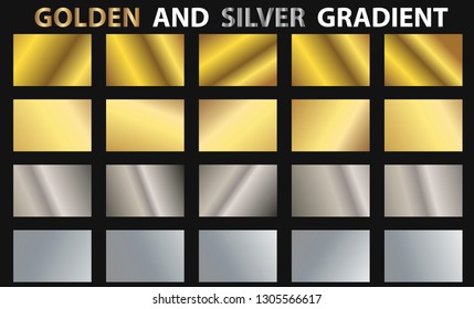 Golden and silver Gradient set. 